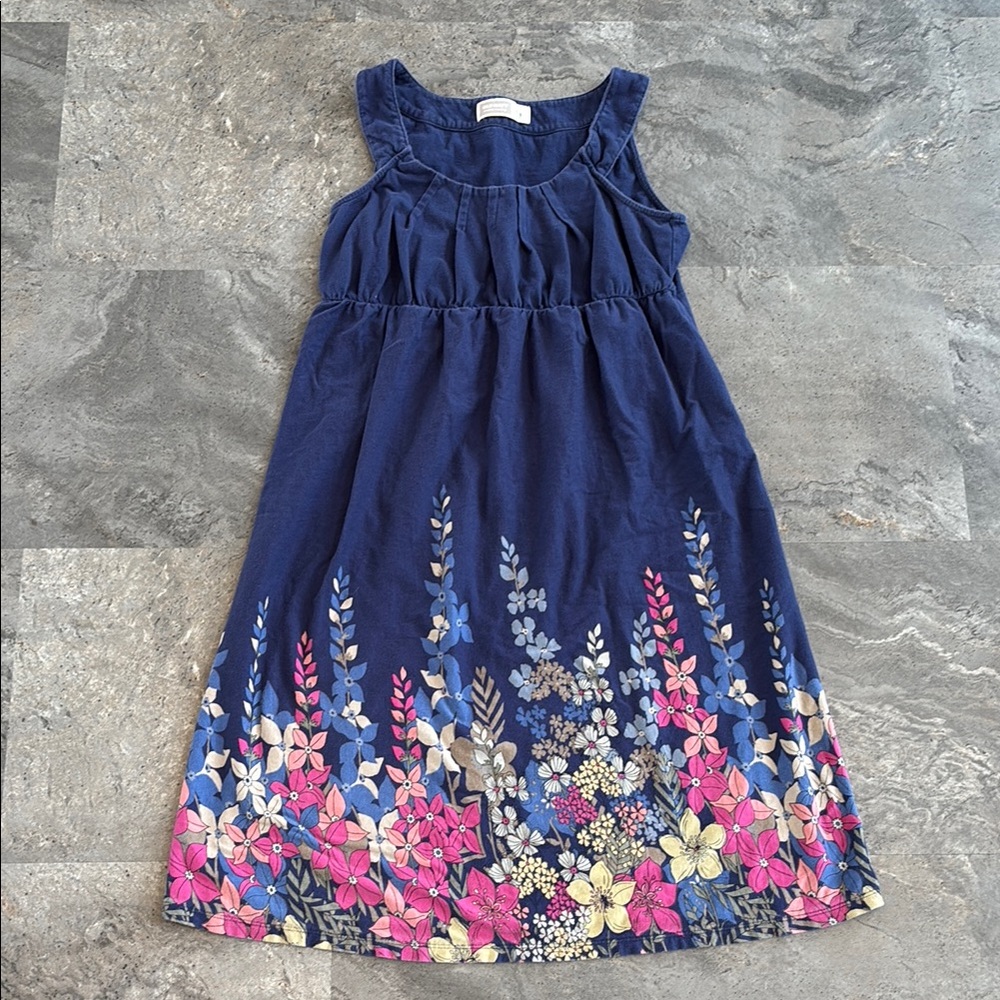 Old Navy Maternity Navy Dress, Bright Flowers, Comfy, Elastic Bust, Small Small